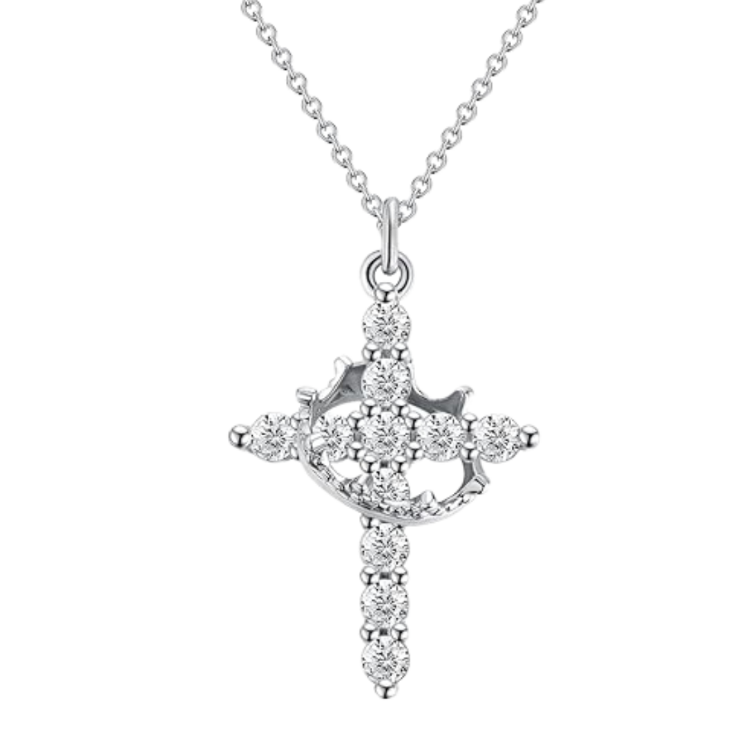 Collier croix et couronne